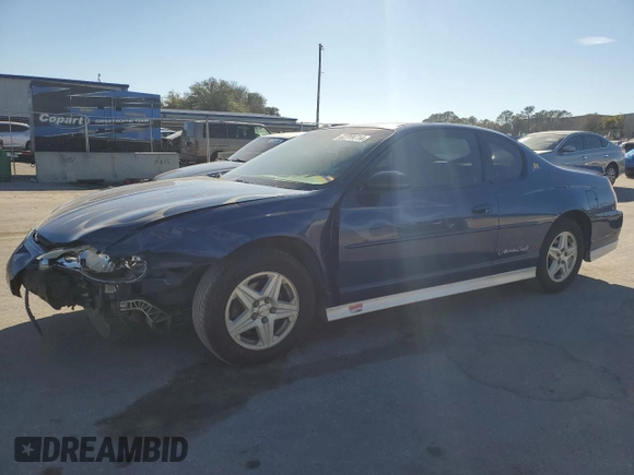 2003 Chevrolet Monte Carlo SS with VIN 2G1WX12KX39356551, listed as a Copart auction lot 82889714 with 184,034 mi miles and Non Repairable. Bid and sale history available at carsss.com. Image 1.
