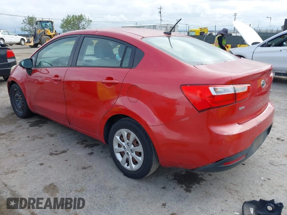 2013 Kia Rio LX with VIN KNADM4A38D6110543, listed as a IAAI auction lot 42068435 with 163,523 mi miles. Bid and sale history available at carsss.com. Image 3.