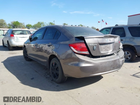 2015 Honda Civic Sedan LX with VIN 19XFB2F55FE075943, listed as a IAAI auction lot 41830699 with 199,838 mi miles. Bid and sale history available at carsss.com. Image 3.