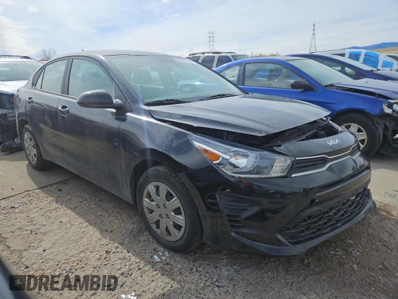 2022 Kia Rio S with VIN 3KPA24AD6NE445249, listed as a Copart auction lot 47897285 with 51,906 mi miles and Salvage Title. Bid and sale history available at DreamBid. Image 4.