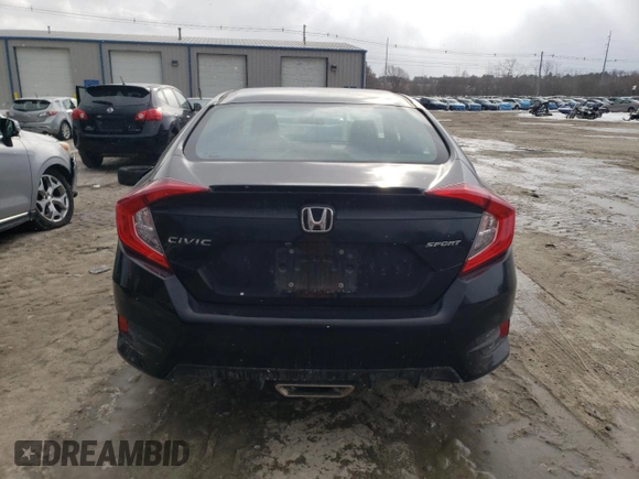 2020 Honda Civic Sedan Sport with VIN 2HGFC2F80LH557762, listed as a Copart auction lot 42766225 with 67,897 mi miles and Salvage Title. Bid and sale history available at carsss.com. Image 6.