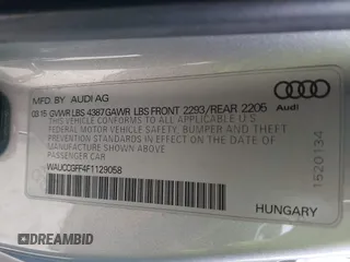 2015 Audi A3 Premium Plus with VIN WAUCCGFF4F1129058, listed as a IAAI auction lot 42066493 with 122,774 mi miles and . Bid and sale history available at DreamBid. Image 9.