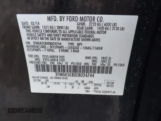 2014 Ford Flex SEL z VIN 2FMGK5C8XEBD24744, wystawiony jako IAAI lot #42365734 z przebiegiem 209 904 mil mil oraz . Historia ofert i sprzedaży dostępna na DreamBid. Obrazek 9.