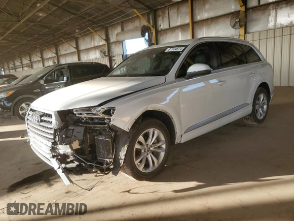 2019 Audi Q7 Premium with VIN WA1AAAF72KD003418, listed as a Copart auction lot 87104674 with 70,863 mi miles and Salvage title. Bid and sale history available at DreamBid. Image 1.