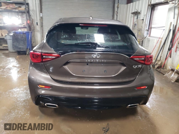 2017 Infiniti QX30 with VIN SJKCH5CP1HA038870, listed as a Copart auction lot 49307075 with 86,060 mi miles and Salvage title. Bid and sale history available at DreamBid. Image 6.