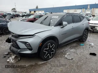 2024 Chevrolet Blazer RS with VIN 3GNKBERS7RS154156, listed as a Copart auction lot 43217755 with 13,172 mi miles and Salvage Title. Bid and sale history available at carsss.com. Image 1.