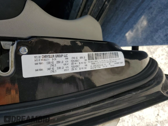 2014 Chrysler Town & Country Touring with VIN 2C4RC1BG3ER441648, listed as a Copart auction lot 50249635 with 174,744 mi miles and Salvage Title. Bid and sale history available at carsss.com. Image 13.