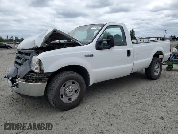 2005 Ford F-250 XL with VIN 1FTNF20595EB89821, listed as a Copart auction lot 60841825 with 133,523 mi miles and Salvage title. Bid and sale history available at DreamBid. Image 1.