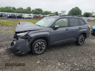 2025 Subaru Forester Premium with VIN JF2SLDDC8SH433230, listed as a Copart auction lot 57046655 with 4,688 mi miles and Salvage title. Bid and sale history available at DreamBid. Image 1.