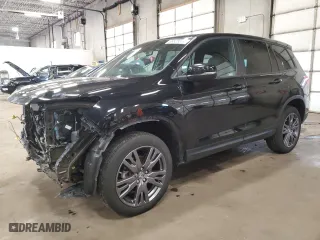 2021 Honda Passport EX-L with VIN 5FNYF8H58MB037157, listed as a Copart auction lot 58828074 with 25,890 mi miles and Salvage Title. Bid and sale history available at carsss.com. Image 1.