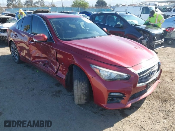 2014 Infiniti Q50 Sport with VIN JN1BV7AP4EM676615, listed as a IAAI auction lot 42007415 with 80,276 mi miles and . Bid and sale history available at DreamBid. Image 1.