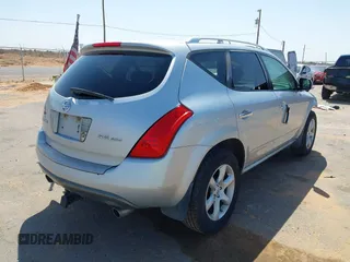 2007 Nissan Murano SL with VIN JN8AZ08W57W606876, listed as a IAAI auction lot 41967978 with 187,094 mi miles and . Bid and sale history available at DreamBid. Image 4.