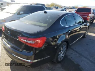 2014 Kia Cadenza Premium with VIN KNALN4D7XE5138813, listed as a Copart auction lot 41406165 with 107,176 mi miles and Salvage Title. Bid and sale history available at carsss.com. Image 3.