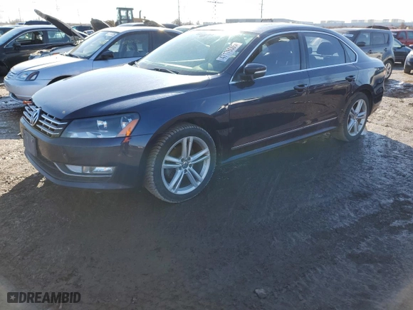 2013 Volkswagen Passat TDI SEL Premium with VIN 1VWCN7A34DC090982, listed as a Copart auction lot 47178605 with 163,870 mi miles and Salvage Title. Bid and sale history available at carsss.com. Image 1.