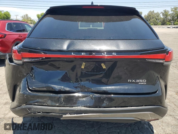 2023 Lexus RX 350 with VIN 2T2BAMCA4PC036268, listed as a Copart auction lot 62790625 with 35,613 mi miles and Salvage title. Bid and sale history available at DreamBid. Image 6.