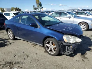 2002 Acura RSX Manual with VIN JH4DC53812C004405, listed as a Copart auction lot 43590925 with 213,231 mi miles and Salvage title. Bid and sale history available at DreamBid. Image 4.