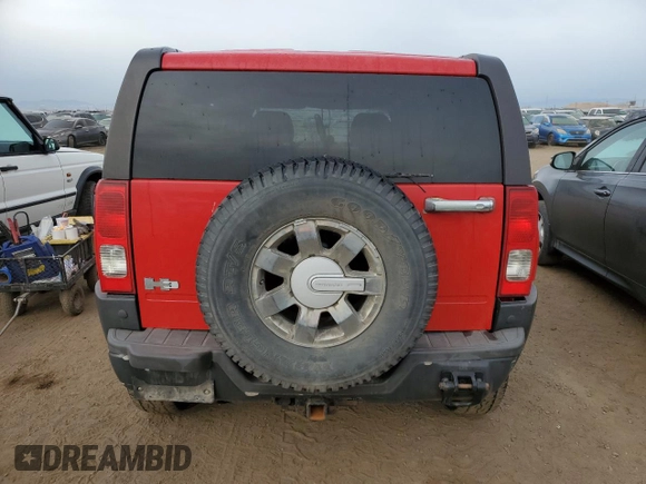 2007 Hummer H3 SUV with VIN 5GTDN13E378239403, listed as a Copart auction lot 80744784 with 351,582 mi miles and Salvage Title. Bid and sale history available at DreamBid. Image 6.