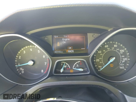 2016 Ford Focus SE with VIN 1FADP3F25GL344302, listed as a IAAI auction lot 41690335 with 43,143 mi miles. Bid and sale history available at carsss.com. Image 7.