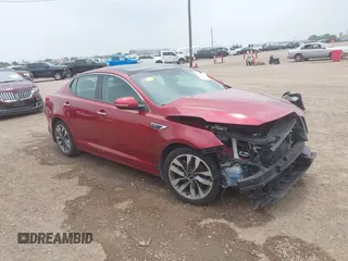 2015 Kia Optima SX Turbo with VIN 5XXGR4A65FG495401, listed as a IAAI auction lot 42287029 with 99,675 mi miles and . Bid and sale history available at DreamBid. Image 1.