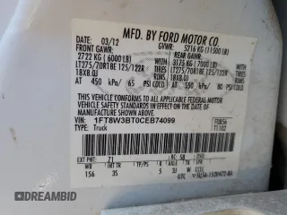 2012 Ford F-350 XL z VIN 1FT8W3BT0CEB74099, wystawiony jako Copart lot #47470204 z przebiegiem 172 041 mil mil oraz Szkoda całkowita • Salvage title. Historia ofert i sprzedaży dostępna na DreamBid. Obrazek 12.