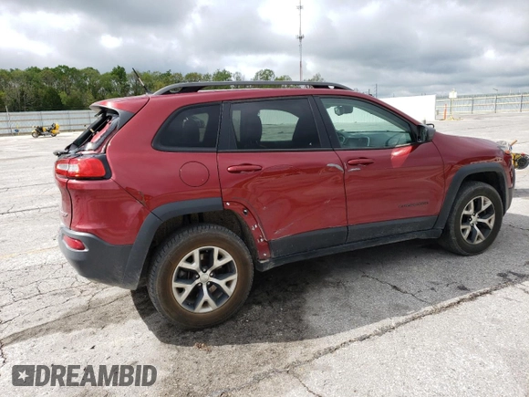 2014 Jeep Cherokee Trailhawk z VIN 1C4PJMBS2EW100476, wystawiony jako Copart lot #55130035 z przebiegiem 136 943 mil mil oraz Szkoda całkowita • Salvage title. Historia ofert i sprzedaży dostępna na DreamBid. Obrazek 3.