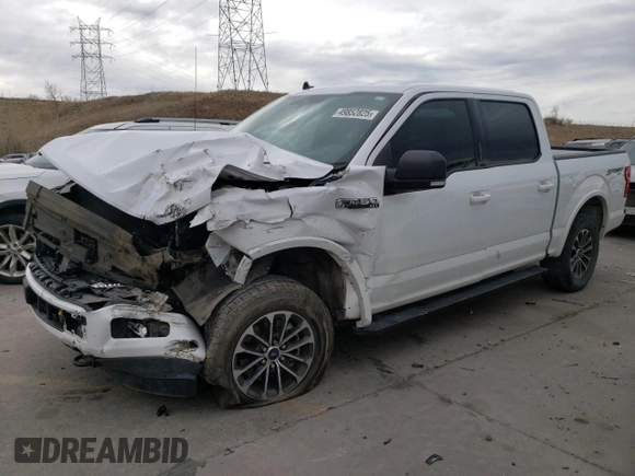 2019 Ford F-150 XL with VIN 1FTEW1E4XKKE81484, listed as a Copart auction lot 49852825 with 82,035 mi miles and Salvage Title. Bid and sale history available at carsss.com. Image 1.