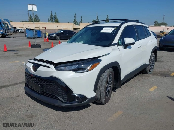 2024 Toyota Corolla Cross Hybrid S with VIN 7MUFBABG1RV052595, listed as a IAAI auction lot 41816130 with 4,318 mi miles. Bid and sale history available at carsss.com. Image 2.