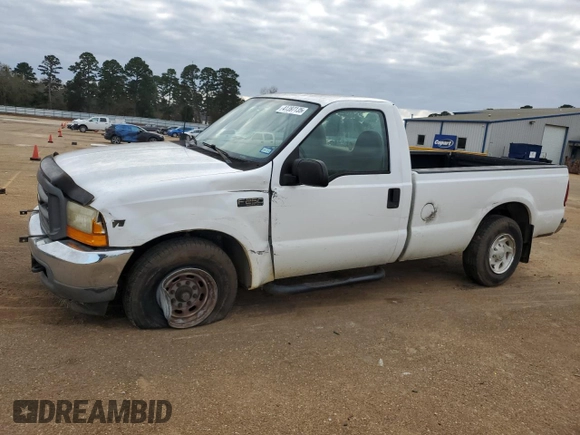2001 Ford F-250 XL with VIN 1FTNF20L61EB61984, listed as a Copart auction lot 41397135 with 156,815 mi miles and Salvage title. Bid and sale history available at DreamBid. Image 1.