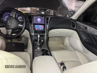 2015 Infiniti Q50 with VIN JN1BV7AR7FM412100, listed as a Copart auction lot 54574705 with 111,230 mi miles and Salvage Title. Bid and sale history available at carsss.com. Image 9.