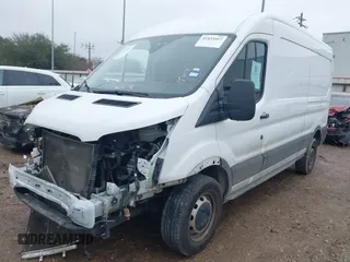 2023 Ford Transit Cargo with VIN 1FTBR1C84PKA65079, listed as a IAAI auction lot 41423167 with 68,899 mi miles and . Bid and sale history available at DreamBid. Image 2.