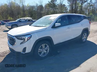 2020 GMC Terrain SLE with VIN 3GKALMEV1LL224087, listed as a IAAI auction lot 41843729 with 54,152 mi miles. Bid and sale history available at carsss.com. Image 2.