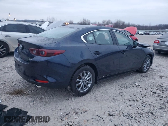 2025 Mazda 3 S with VIN 3MZBPAAM9SM454143, listed as a Copart auction lot 84151204 with Not Provided miles and Salvage Title. Bid and sale history available at DreamBid. Image 3.