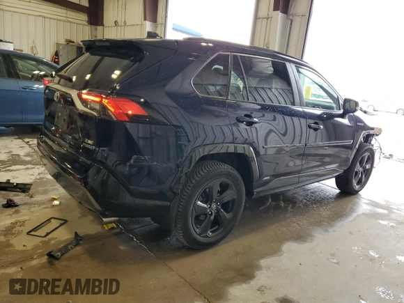 2021 Toyota RAV4 Hybrid XSE with VIN 2T3E6RFV7MW009954, listed as a Copart auction lot 54954425 with 61,397 mi miles and Salvage title. Bid and sale history available at DreamBid. Image 3.
