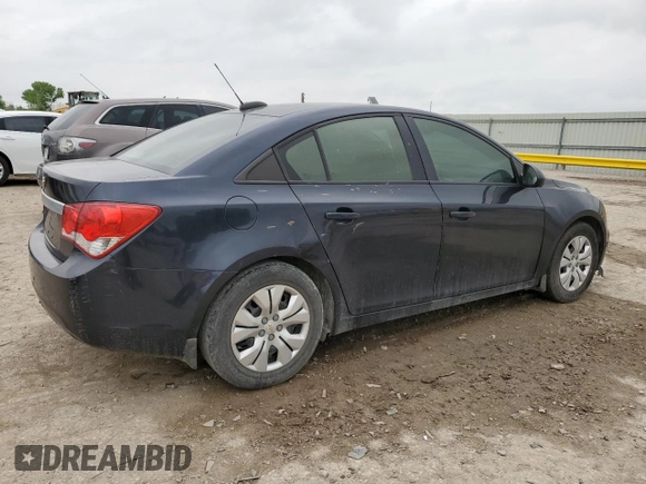 2015 Chevrolet Cruze LS with VIN 1G1PA5SH1F7289121, listed as a Copart auction lot 54621535 with 249,149 mi miles and Clean Title. Bid and sale history available at DreamBid. Image 3.