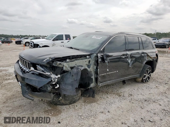 2023 Jeep Grand Cherokee Limited z VIN 1C4RJGBG4P8856288, wystawiony jako Copart lot #62908265 z przebiegiem 23 899 mil mil oraz Szkoda całkowita • Salvage title. Historia ofert i sprzedaży dostępna na DreamBid. Obrazek 1.