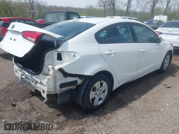 2017 Kia Forte LX with VIN 3KPFK4A76HE111114, listed as a IAAI auction lot 42010385 with 198,304 mi miles. Bid and sale history available at carsss.com. Image 4.