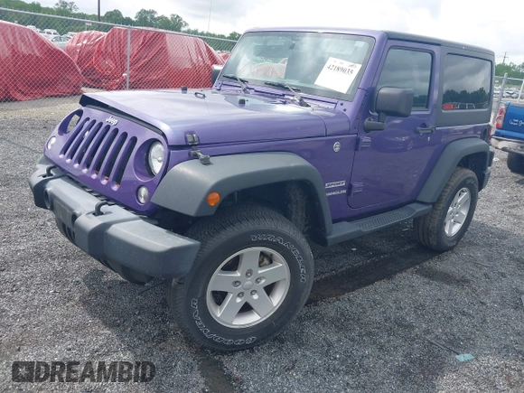 2017 Jeep Wrangler Sport with VIN 1C4AJWAG1HL633794, listed as a IAAI auction lot 42189035 with 90,139 mi miles and . Bid and sale history available at DreamBid. Image 2.