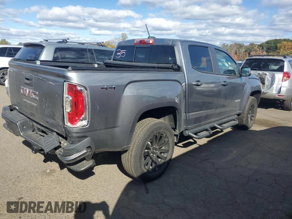 2021 GMC Canyon 4WD Elevation with VIN 1GTG6CEN0M1206440, listed as a Copart auction lot 75977144 with 43,943 mi miles and Salvage Title. Bid and sale history available at carsss.com. Image 3.