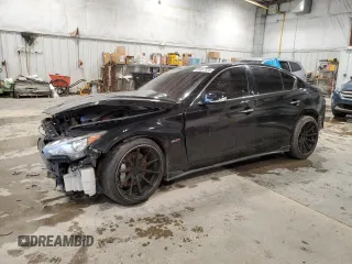 2014 Infiniti Q50 Hybrid Sport with VIN JN1AV7AR2EM703260, listed as a Copart auction lot 85887324 with 125,066 mi miles and Non Repairable. Bid and sale history available at carsss.com. Image 1.