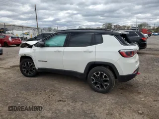 2020 Jeep Compass Trailhawk with VIN 3C4NJDDB2LT142136, listed as a Copart auction lot 53182055 with Not provided miles and Salvage title. Bid and sale history available at DreamBid. Image 2.