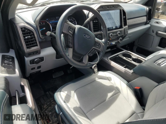 2022 Ford F-350 XL with VIN 1FT8W3DT3NEF75727, listed as a Copart auction lot 47227425 with 9,156 mi miles and Salvage title. Bid and sale history available at DreamBid. Image 8.