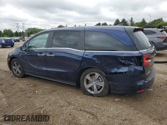 2023 Honda Odyssey EX with VIN 5FNRL6H55PB076665, listed as a Copart auction lot 57663235 with 19,346 mi miles and Salvage title. Bid and sale history available at DreamBid. Image 2.