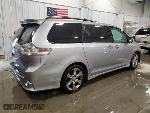 2012 Toyota Sienna SE with VIN 5TDXK3DC3CS180574, listed as a Copart auction lot 45020255 with 240,341 mi miles and Clean Title. Bid and sale history available at carsss.com. Image 3.