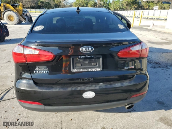 2016 Kia Forte EX with VIN KNAFX4A85G5480581, listed as a Copart auction lot 47047905 with 104,821 mi miles and Salvage Title. Bid and sale history available at carsss.com. Image 6.