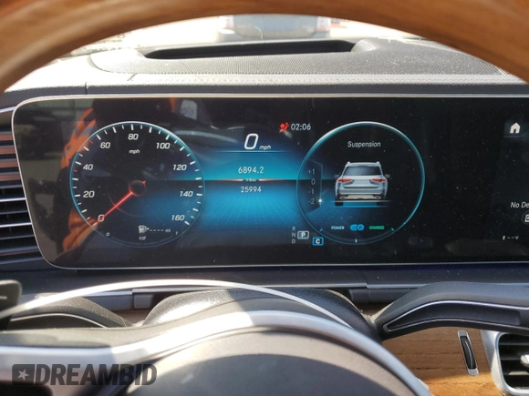 2021 Mercedes-Benz GLS 450 with VIN 4JGFF5KE7MA473906, listed as a Copart auction lot 47139594 with 25,994 mi miles and . Bid and sale history available at DreamBid. Image 9.