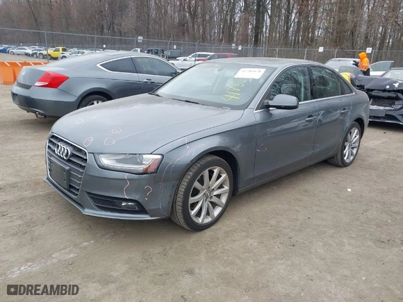 2013 Audi A4 Premium Plus with VIN WAUHFAFLXDN045932, listed as a IAAI auction lot 41786878 with 117,551 mi miles. Bid and sale history available at carsss.com. Image 2.