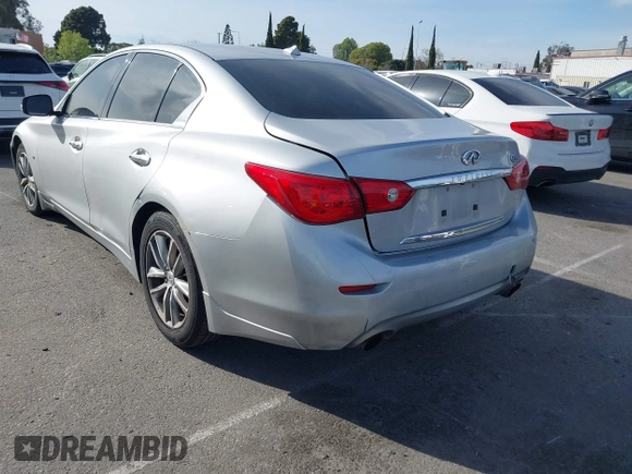 2014 Infiniti Q50 Sport with VIN JN1BV7AP9EM674097, listed as a IAAI auction lot 41741697 with 105,797 mi miles and . Bid and sale history available at DreamBid. Image 3.