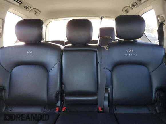 2011 Infiniti QX56 8-passenger with VIN JN8AZ2NC0B9301783, listed as a Copart auction lot 76326614 with 111,861 mi miles and Clean Title. Bid and sale history available at carsss.com. Image 10.