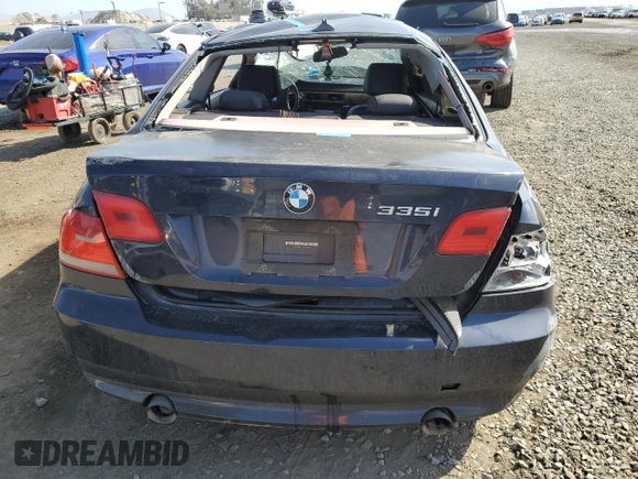 2007 BMW 3 Series 335i with VIN WBAWB73577P033998, listed as a Copart auction lot 46183325 with 97,464 mi miles and Salvage Title. Bid and sale history available at carsss.com. Image 6.