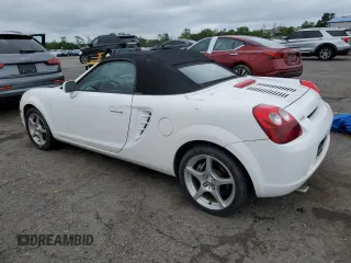 2003 Toyota MR2 z VIN JTDFR320130054491, wystawiony jako Copart lot #58899155 z przebiegiem 62 552 mil mil oraz Szkoda całkowita • Salvage title. Historia ofert i sprzedaży dostępna na DreamBid. Obrazek 2.